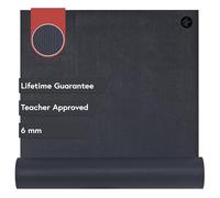 Manduka PRO Yoga Mat - Multipurpose Exercise Mat for Yoga, Pilates, Home Workout, Built to Last a Lifetime, 6mm Thick Cushion for Joint Support and Stability, Black Thunder