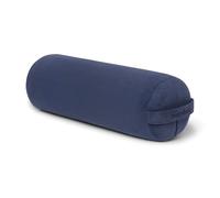 Manduka Yoga Round Bolster Pillow - Firm, Removable eQua Cover, Easy Carry Handle - Midnight Blue, 27" x 9" x 9"