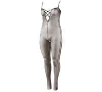 Mandy Mystery line Women's Plus Size Crotchless Fishnet Bodystocking, Black, 2X - 3X