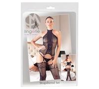 Mandy Mystery Lingerie Suspender Shirt-26325601101 Black S-L