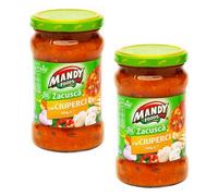 Mandy Zacusca Ciuperci 250g | Mushroom Zacusca Jarred Cooked Food | Ideal Condiment for Chutneys, Pickles, Fresh Bread & Savoury Biscuits | Elevate Snacking & Mealtime (Mushroom Sauce 300g, 2 Pack)