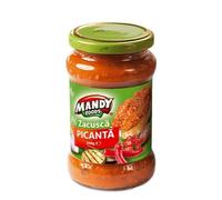 Mandy Zacusca Picanta 250g | Spicy Zacusca Jarred Cooked Food | Ideal Condiment for Chutneys, Pickles, Fresh Bread & Savoury Biscuits | Elevate Snacking & Mealtime (Spicy ZACUSCA 300g, 1 Pack)