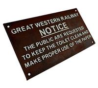MandyTools Great Western Railway GWR Notice - Cast Iron Train Railway Sign Plaque