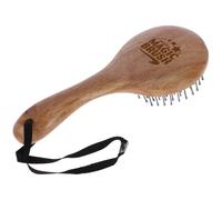 Kerbl MagicBrush Mane and Tail Brush - High-Quality Natural Wood Brush for Horses Ergonomic Handle, Elastic Bristles & Gentle Scalp Massage | Ideal for Mane & Tail Care
