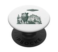 Mane Animal Broad-Brim Hat UFO Arid Landscape Art PopSockets Adhesive PopGrip