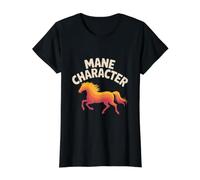 Mane Character Bold Equine Silhouette Value Graphic T-Shirt, Women, Black, S