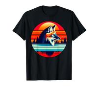 Maned Wolf Sunset Retro Style Safari Vintage 70s T-Shirt