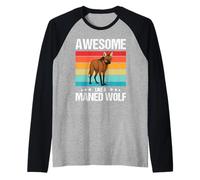 Maned Wolves Awesome Like a Maned Wolf Raglan Baseball Tee