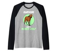 Maned Wolves Awesome Like a Maned Wolf Raglan Baseball Tee