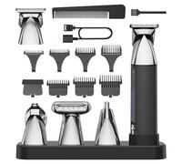 ManEdge 9X - 9-in-1 Men's Grooming Kit 2025 (6th Gen) | Electric Beard, Hair & Nose Trimmer with 9 Attachments| USB Charging, DLC Blades | Salon-Grade Clipper & Gift Box