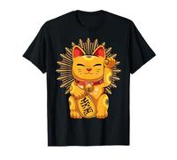 Maneki Neko Japanese Lucky Cat Kawaii Koban Feng Shui T-Shirt