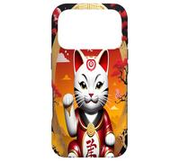 Maneki Neko Lucky Cat Front & Elegant Geisha Back Case for iPhone 17 Pro