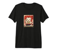 Maneki Neko Lucky Ramen Soup Cat Lucky Charm Premium T-Shirt