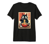 Maneki Neko Lucky Ramen Soup Cat Lucky Charm Premium T-Shirt