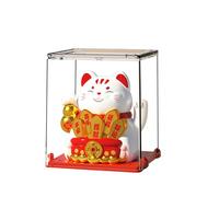 Maneki Neko Solar Car - Solar Lucky Cat Statue Good Luck, Chinese Fortune Cat | Festive Welcoming Cat Ornament, Prosperous Cat Decoration, Prosperity For Home, Office, And Living Room