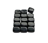 Manekieko 15Pcs Black Obsidian 0.7" Rule Block Tumbled Polished Reiki Crystals and Healing Stone for DIY Gemstone,Polished Stones,Rock Collection,Vase Filler