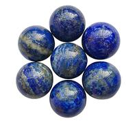 Manekieko 7 Pcs Natural Lapis Lazuli 2cm Crystal Sphere Ball Set,Feng Shui Chakra Aura Home Desk Decor Decorative Collection