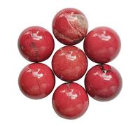 Manekieko 7 Pcs Natural Red Jasper 2cm Crystal Sphere Ball Set,Feng Shui Chakra Aura Home Desk Decor Decorative Collection