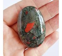 Manekieko Natural African Bloodstone Mini Oval Palm Pocket Healing Crystal Massage Spa Energy Stone,Crystals and Healing Stones