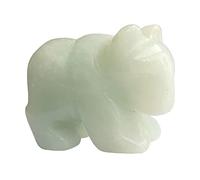 Manekieko Natural Amazonite Bear Figurines,38mm Hand Carved Crystals and Healing Stone Statue Home Decoration Crafts