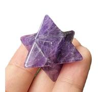 Manekieko Natural Amethyst Merkaba Crystal Protection Sacred Meditation Energy Healing Chakra,25mm Hexagonal Star Crystals and Healing Stone