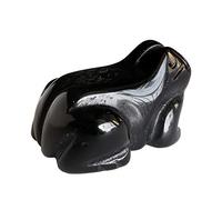 Manekieko Natural Black Obsidian Frog Crystals and Healing Stone Figurines,38mm Hand Carved Pocket Animal Room Decor Gemstone