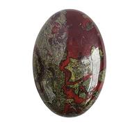 Manekieko Natural Dragon Blood Jasper Oval Palm Pocket Healing Crystal Spa Energy Stone,Crystals and Healing Stones