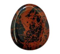 Manekieko Natural Golden Swan Water Drop Chakra Thumb Worry Stone,Stress Relax Healing Reiki Crystal Pocket Palm Stones