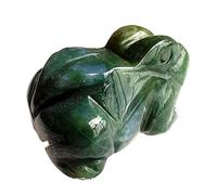 Manekieko Natural India Agate Frog Crystals and Healing Stone Figurines,38mm Hand Carved Pocket Animal Room Decor Gemstone