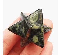 Manekieko Natural Kambaba Jasper Merkaba Crystal Protection Sacred Meditation Energy Healing Chakra,25mm Hexagonal Star Crystals and Healing Stone