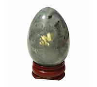 Manekieko Natural Moonstone Egg-Shape Meditation Chakra And Home Decor Balancing Gemstone and Crystals Figurines Kit,35 * 50mm Reiki Healers And Yoga Practioner With Wooden Stand