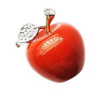 Manekieko Natural Red Jasper Apple Crystals and Healing Stones Figurines Collectibles,3cm Room Decor Christmas Decorations Office Gifts