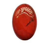 Manekieko Natural Red Jasper Oval Palm Pocket Healing Crystal Massage Spa Energy Stone,Healing Crystal for Therapy Geometry Chakra Balancing