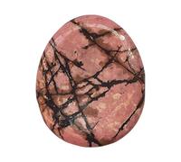 Manekieko Natural Rhodonite Water Drop Chakra Thumb Worry Stone,Stress Relax Healing Reiki Crystal Pocket Palm Stones