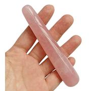 Manekieko Natural Rose Quartz Crystal Jade Gua Sha Handmade SPA Massage Wand for Acupuncture Therapy Stick Point Treatment,Scraping Facial Massage Tools