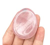 Manekieko Natural Rose Quartz Water Drop Chakra Thumb Worry Stone,Stress Relax Healing Reiki Crystal Pocket Palm Stones