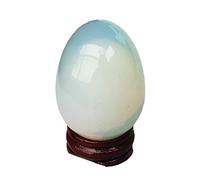 Manekieko Synthetic Opalite Egg-Shape Meditation Chakra And Home Decor Balancing Gemstone and Crystals Figurines Kit,35 * 50mm Reiki Healers And Yoga Practioner With Wooden Stand