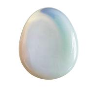 Manekieko Synthetic Opalite Water Drop Chakra Thumb Worry Stone,Stress Relax Healing Reiki Crystal Pocket Palm Stones