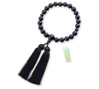 Manekineko-Ai Buddhist Beads Juzu, Prayer Beads, Buddhism Mala,Made in Japan,Onyx,Handcraft,Men,