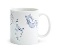Manekineko-Ai Kawaii-Nakayoshi Cat Coffee mug Tea cup Mino ware Made in Japan 11.5 Fl oz