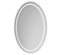Manele Oval Illuminated Dimmable LED Mirror with Demister and Touch Sensor | Glass/Aluminium | 600mm x 800mm