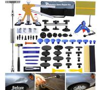 Manelord Auto Dent Puller Kit with Golden Lifter Dent Remover, Car Body Slide Hammer Paintless Dent Repair Set and Metal Bridge Puller for Vehicle Dent Removal