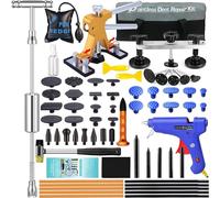 Manelord Auto Dent Puller Kit with Golden Lifter Dent Remover, Slide Hammer Car Body Paintless Dent Repair Set and Metal Bridge Puller for Vehicle Dent Removal