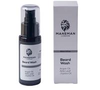 Maneman London Beard Wash | Moisturises, Cleans and Conditions Beard |Natural and organic | Argan, Jojoba & Aloe Vera oil Vitamin e | Mens Gift (60mL)