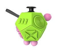 MANER Fidget Cube 2 Hands Dodecagon Toy with 12 Fidgets Functions Every Day Carry Palm Heal Toys Help to Calm Down A3