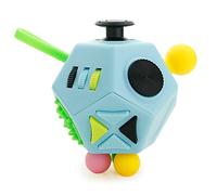 Maner Figit Cube Dodecagon Toy Age 3+ with 12 Fidget Functions Every Day Carry Palm Heal Gadget Helps to Relieve Stress,Anxity,Kill Time and More,Light Blue
