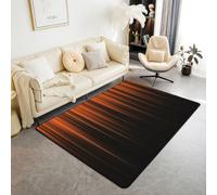 Manfei Abstract Ombre Area Rug 5x6'6'', Brown and Black Rug for Bedside Living Room Backyard Sofa Decoration,Geometrics Lines Decor Carpet for Kids Boys Teens Men