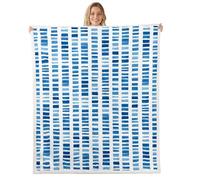 Manfei Abstract Square Grid Kids Throw Blanket,Geometric Checker Patchwork Bed Blanket,Plaid Lattice Simple Girls Boys Sofa Decor,Blue Fuzzy Blanket,Baby Size (30 x 39 Inches)