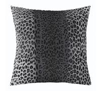 Manfei African Cheetah Skin Pillow Covers Retro Black Grey Leopard Print Reversible Throw Pillow Covers,Jungle Adventure Wildlife Animals Square Cushion Covers Set for Living Room, 1 Pack 18"x18"