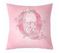Manfei Alphabet Q Throw Pillow Cover Boho Flower Crown Diamond Cushion Case Romantic Aesthetic Pillow Cover for Couch Sofa,Pink Soft Pillowcases,20x20 Inches